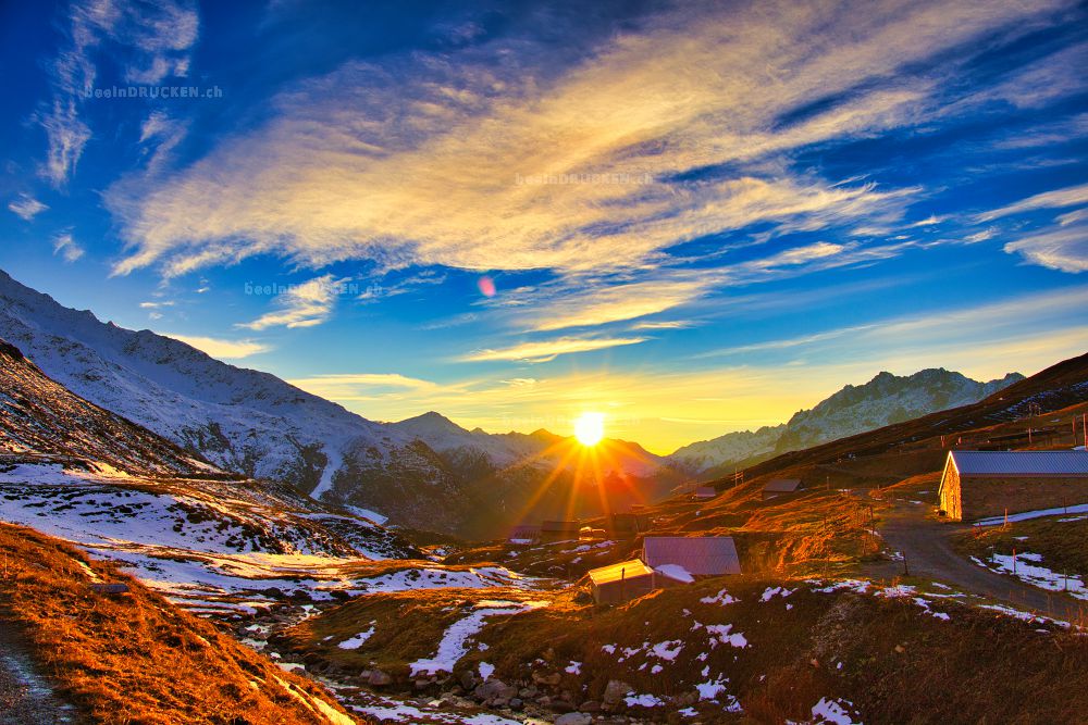 Sonnenuntergang Oberalppass                       