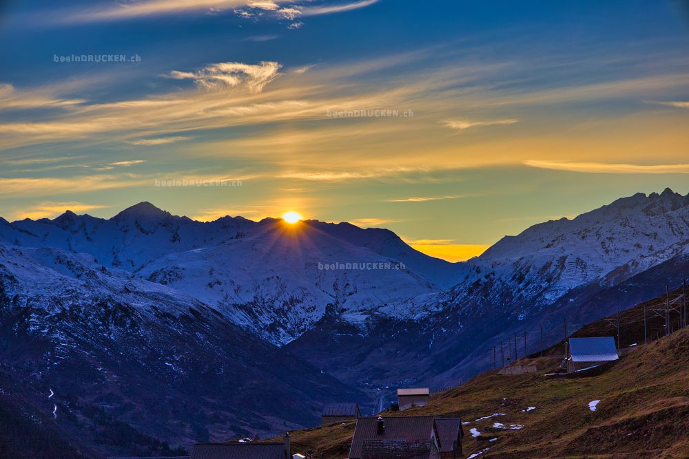 Sonnenuntergang Oberalppass                       